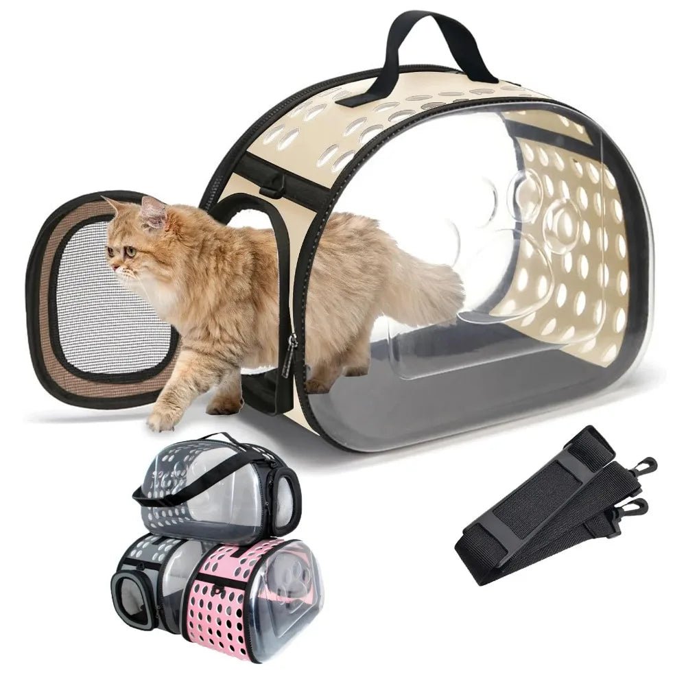 Sac de transport aéré bandoulière pour chat - Mimikats